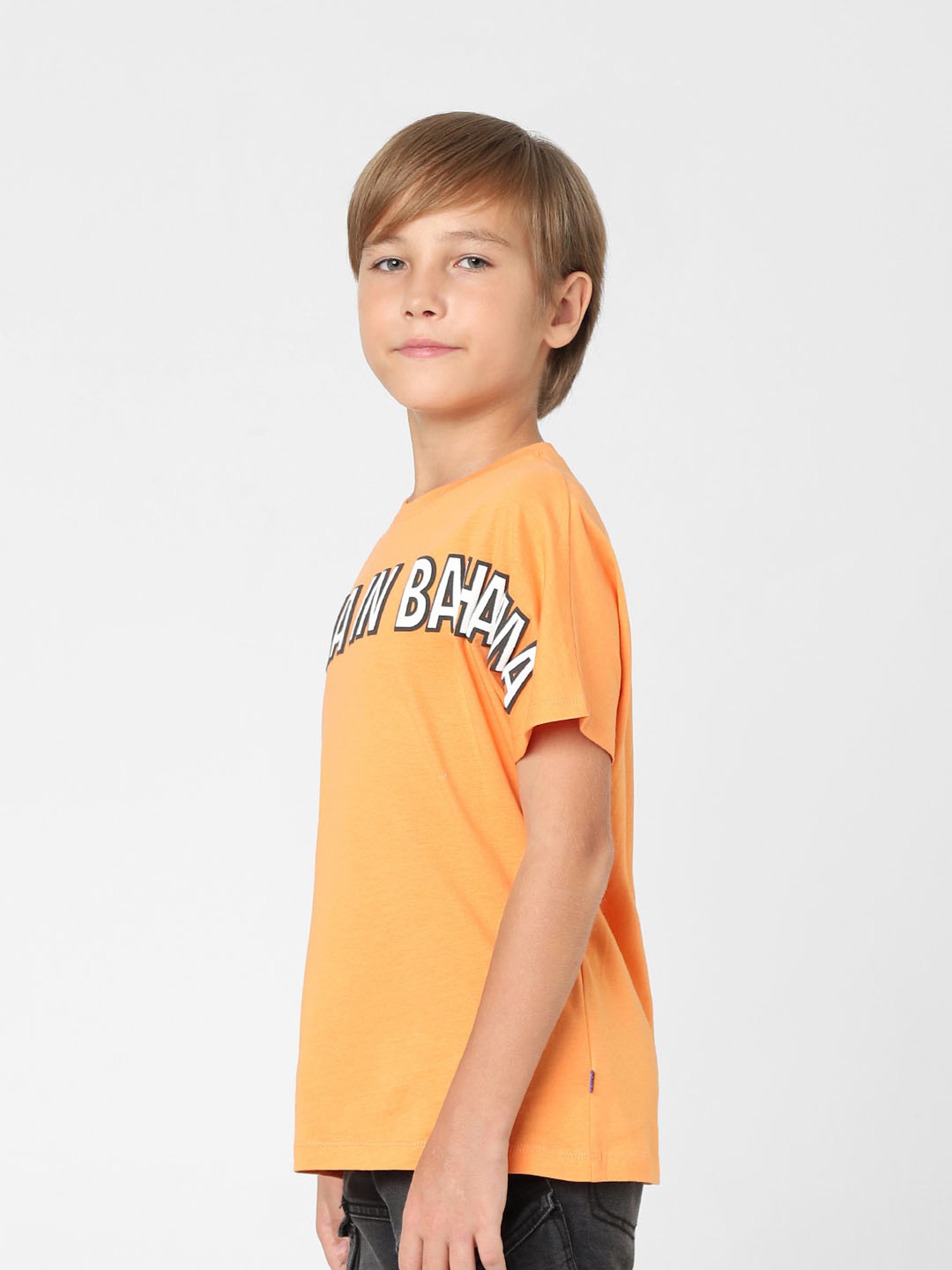 Jack & Jones Junior Light Orange Printed  T-Shirt