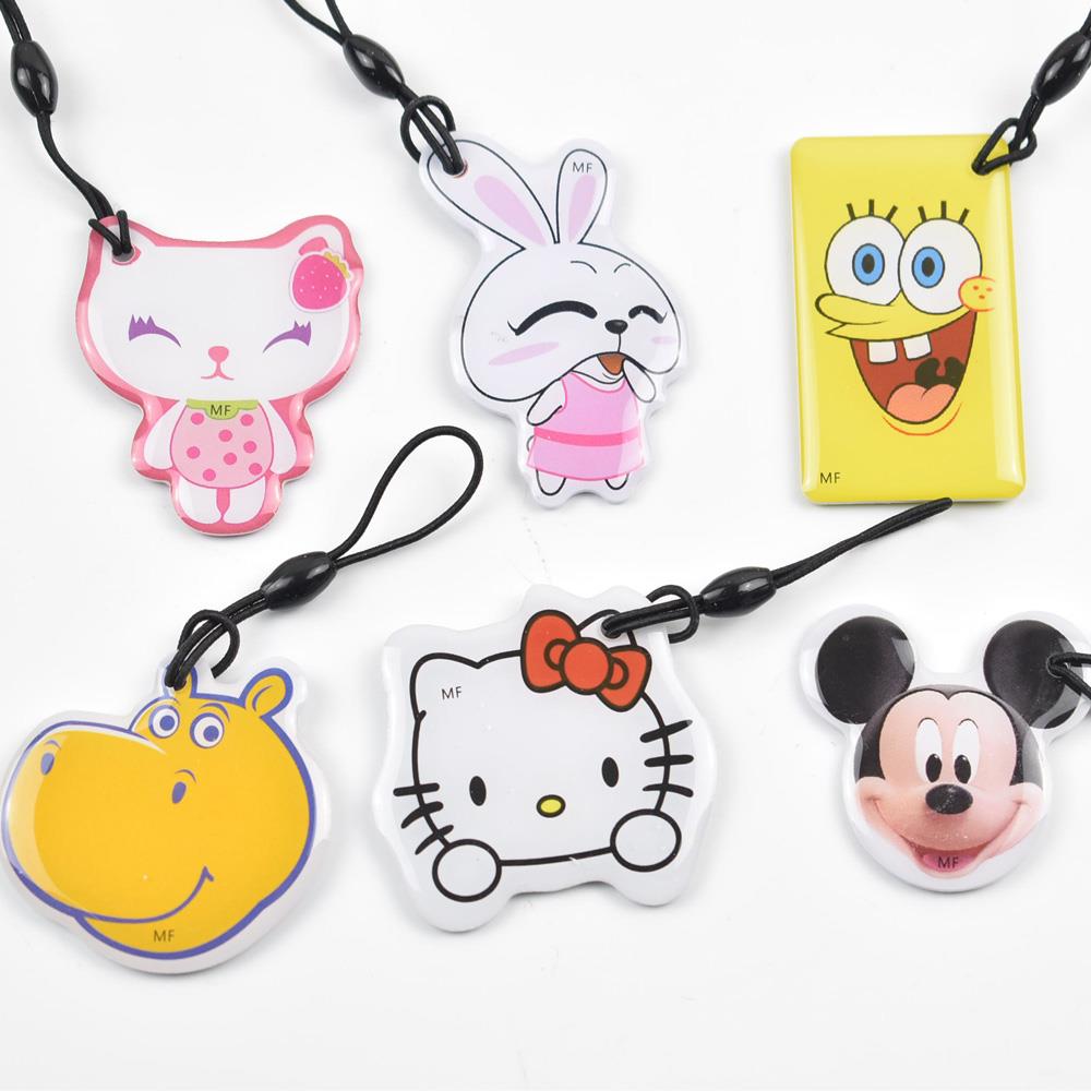 6 pcs/lot UID Cards Changeable Tags Block 0 Writable 13.56mhz Cartoon RFID Rewritable Proximity Smart Card Copy Clone