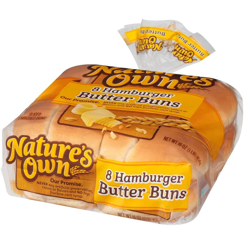 Nature's Own Butter Hamburger Buns - 8pk/16oz