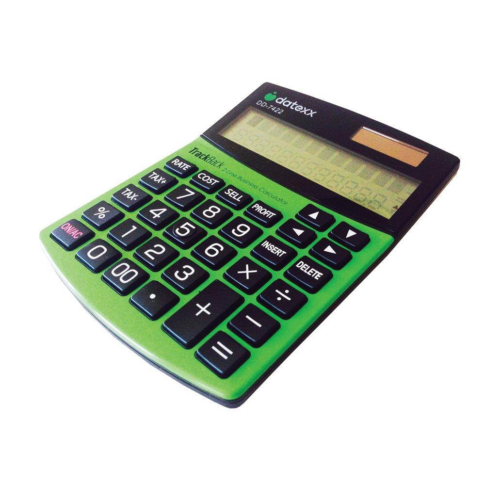 Datexx 2-Line TrackBack Business Slim Desktop Calculator, DD-7422
