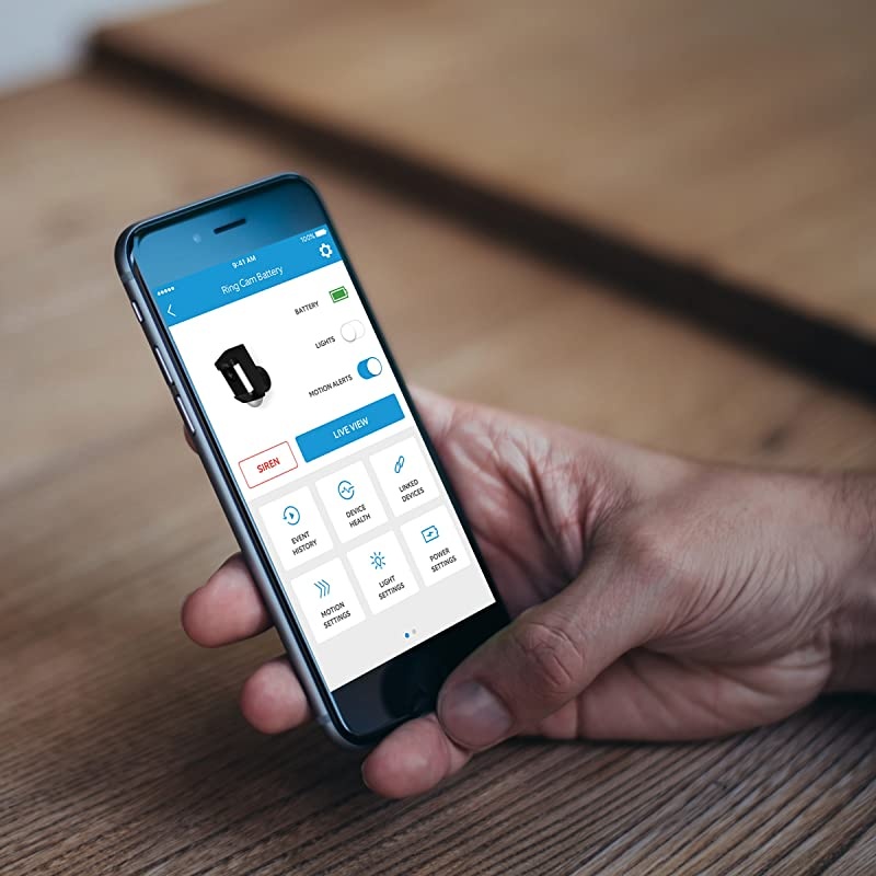 Spotlight Cam Battery HD Security Camera with Built Two-Way Talk and a Siren Alarm, Black, Works with Alexa