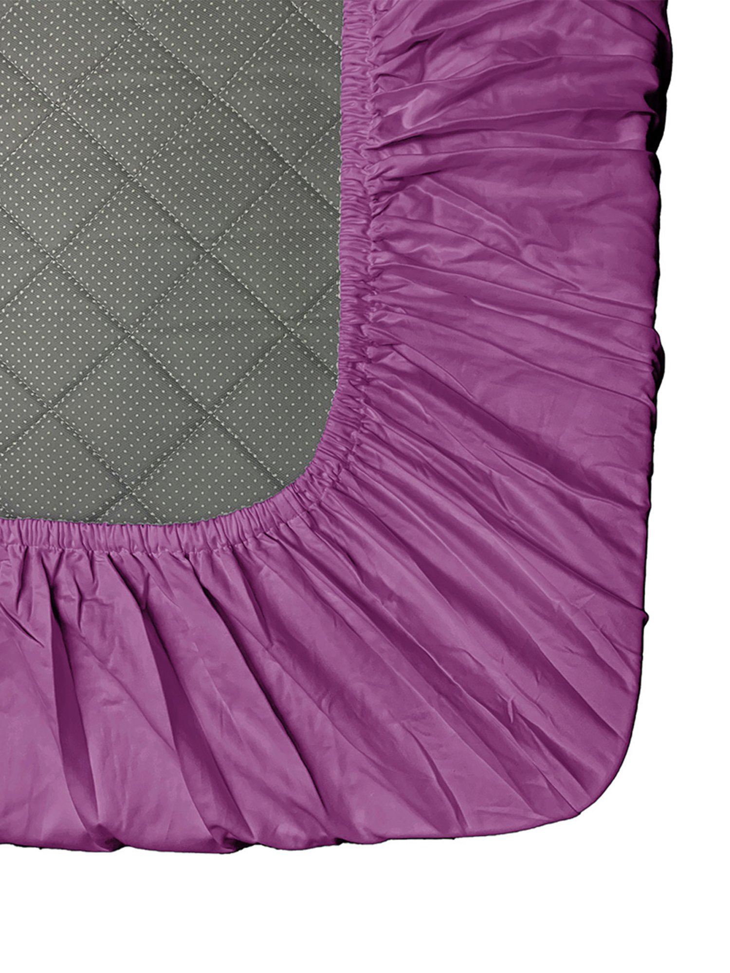 Stoa Paris Purple 300 TC Polyester Super King Fitted Sheet with 2 Pillow Covers