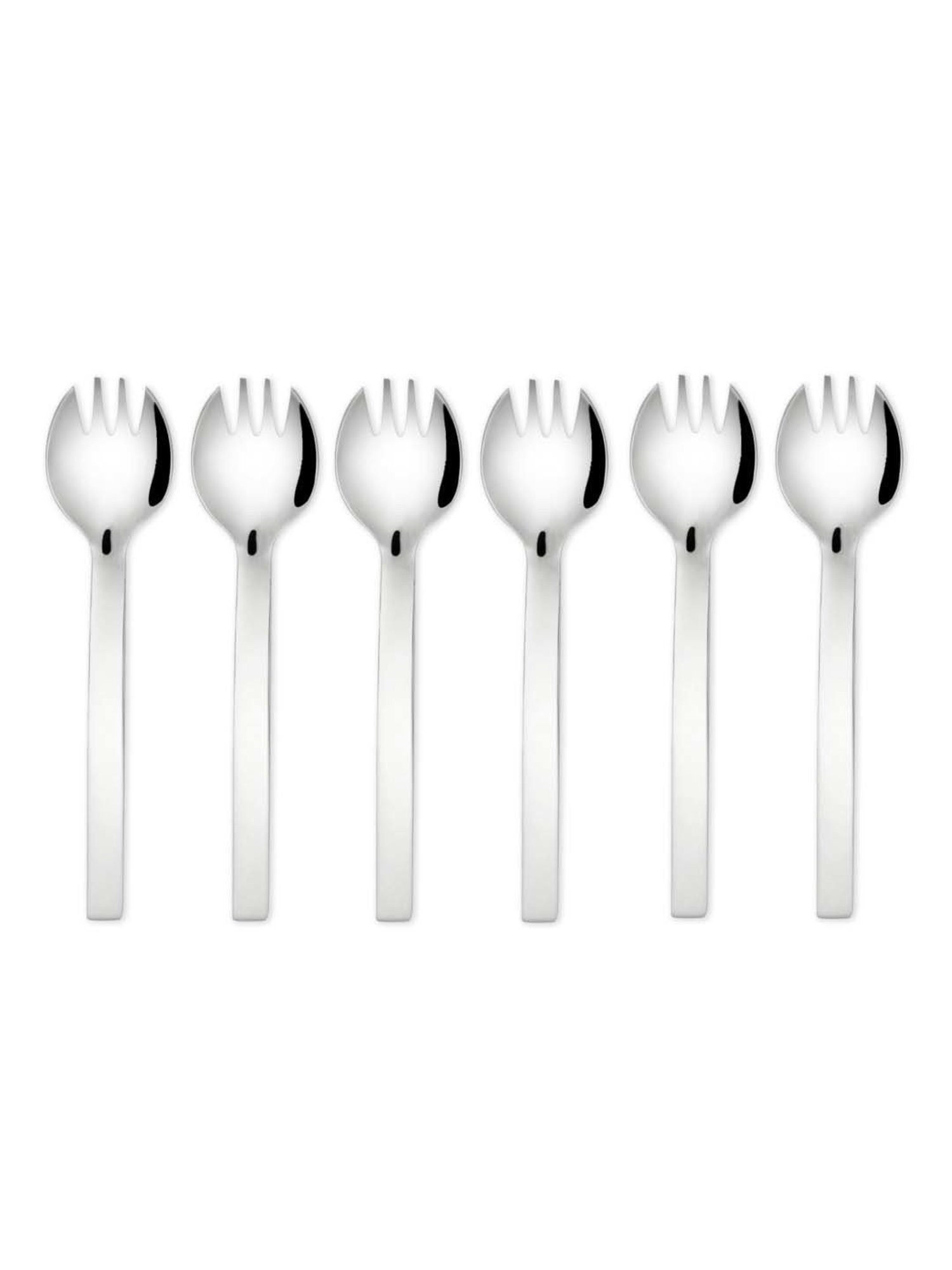 FnS Solo Silver Stainless Steel Spork - Set of 6