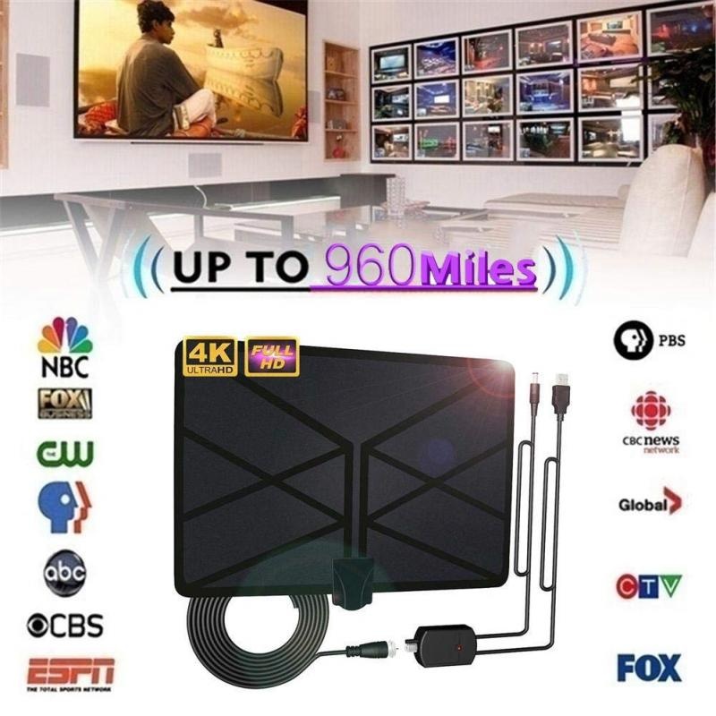 Digital Indoor HDTV 1080P Antena Satelite Indoor Antenna 960 Mile Range Antenna TV Digital 4K HD Skywire Antena For Digital Tv