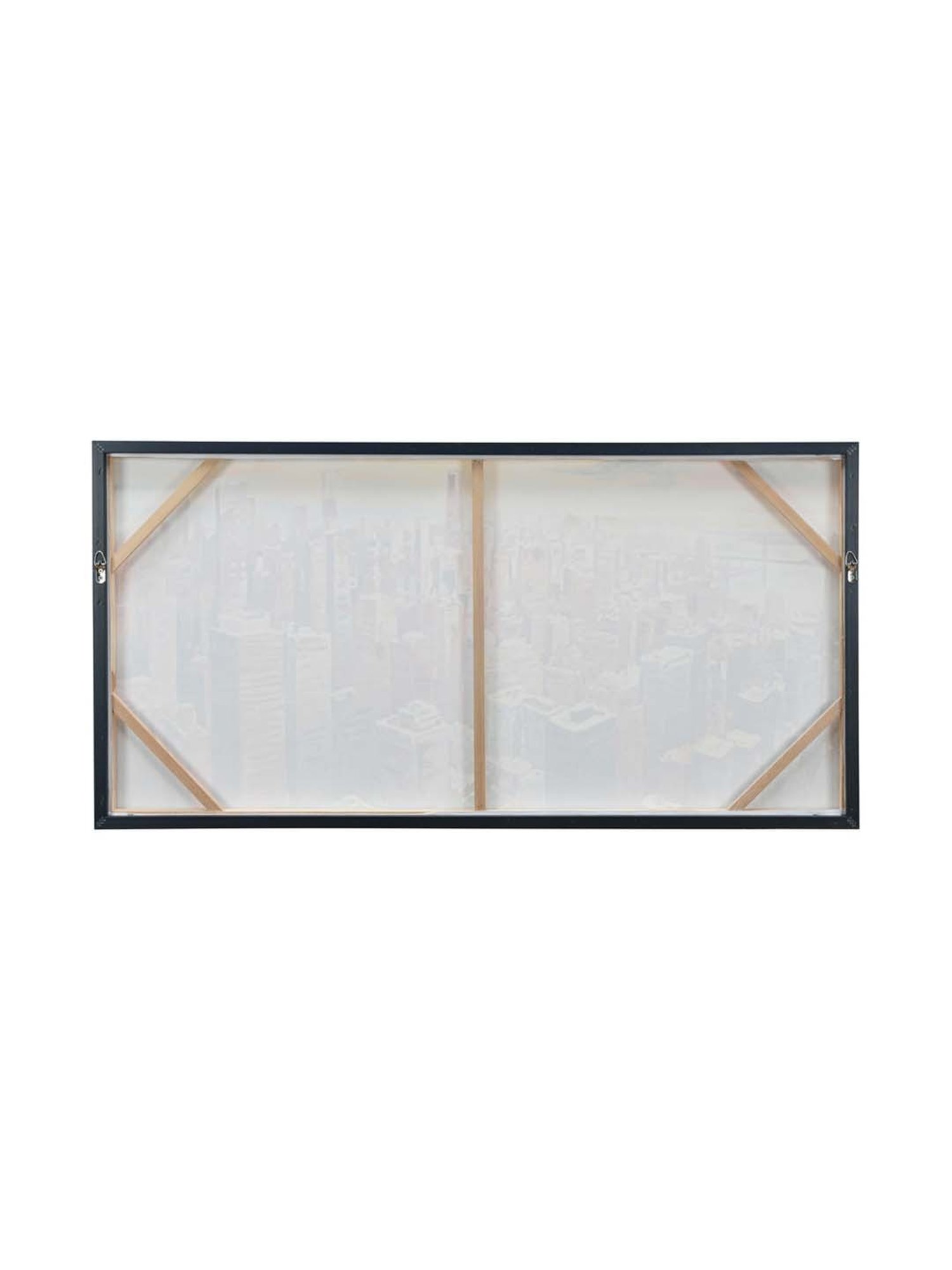 @home Red Canvas Cityscape Wall Painting