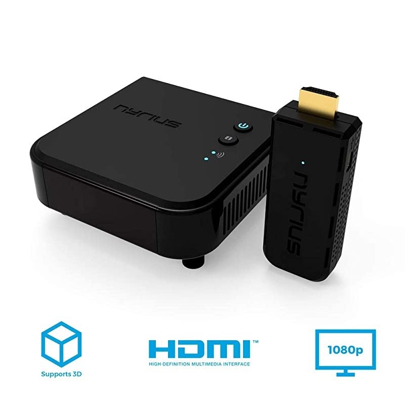 Aries Pro Wireless HDMI Transmitter and Receiver to Stream HD 1080p 3D Video from Laptop, PC, Cable, Netflix, YouTube, PS4, Drones, Pro Camera, to HDTV/Projector/Monitor (NPCS600)