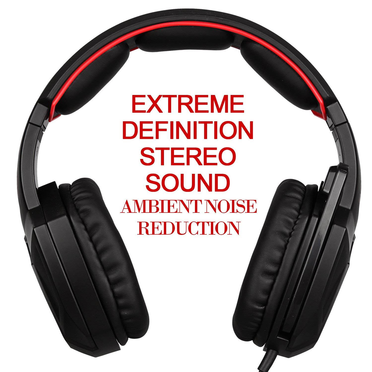 Stereo Gaming Headset PS4 Xbox One S, SADES SA920PLUS Noise Cancelling Over Ear Headphones with Mic, Bass, Soft Memory Earmuffs for PC Laptop Mac Nintendo Switch Games Mobile