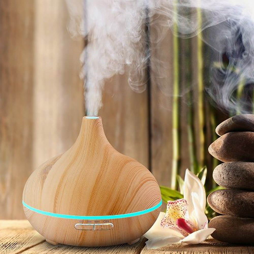 400ML Air Humidifier Essential Oil Diffuser 7 Colors LED Lights Air Purifier Electric Aromatherapy Mist Maker
