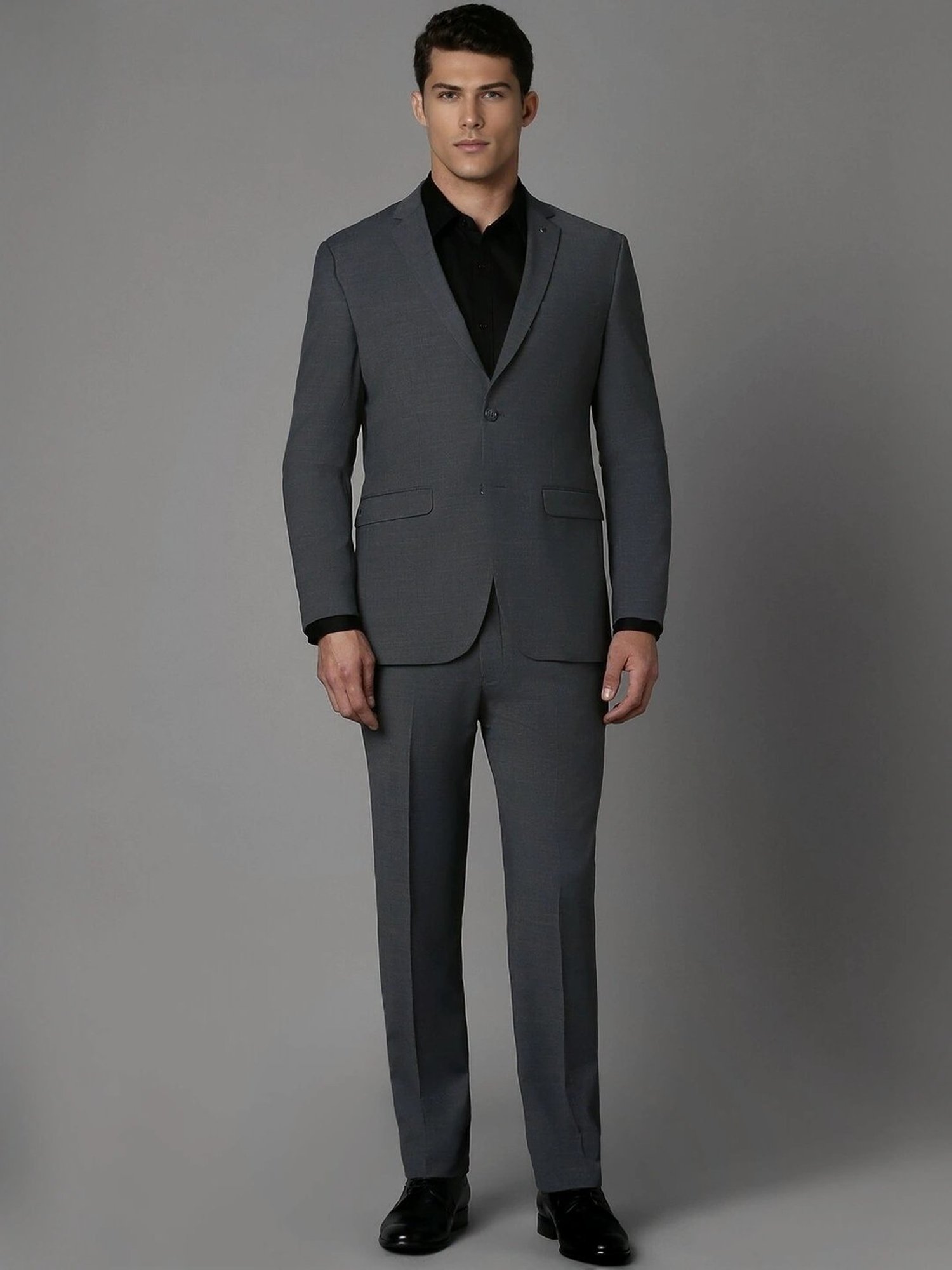 Raymond Brown  Slim Fit Printed Three Piece Suit