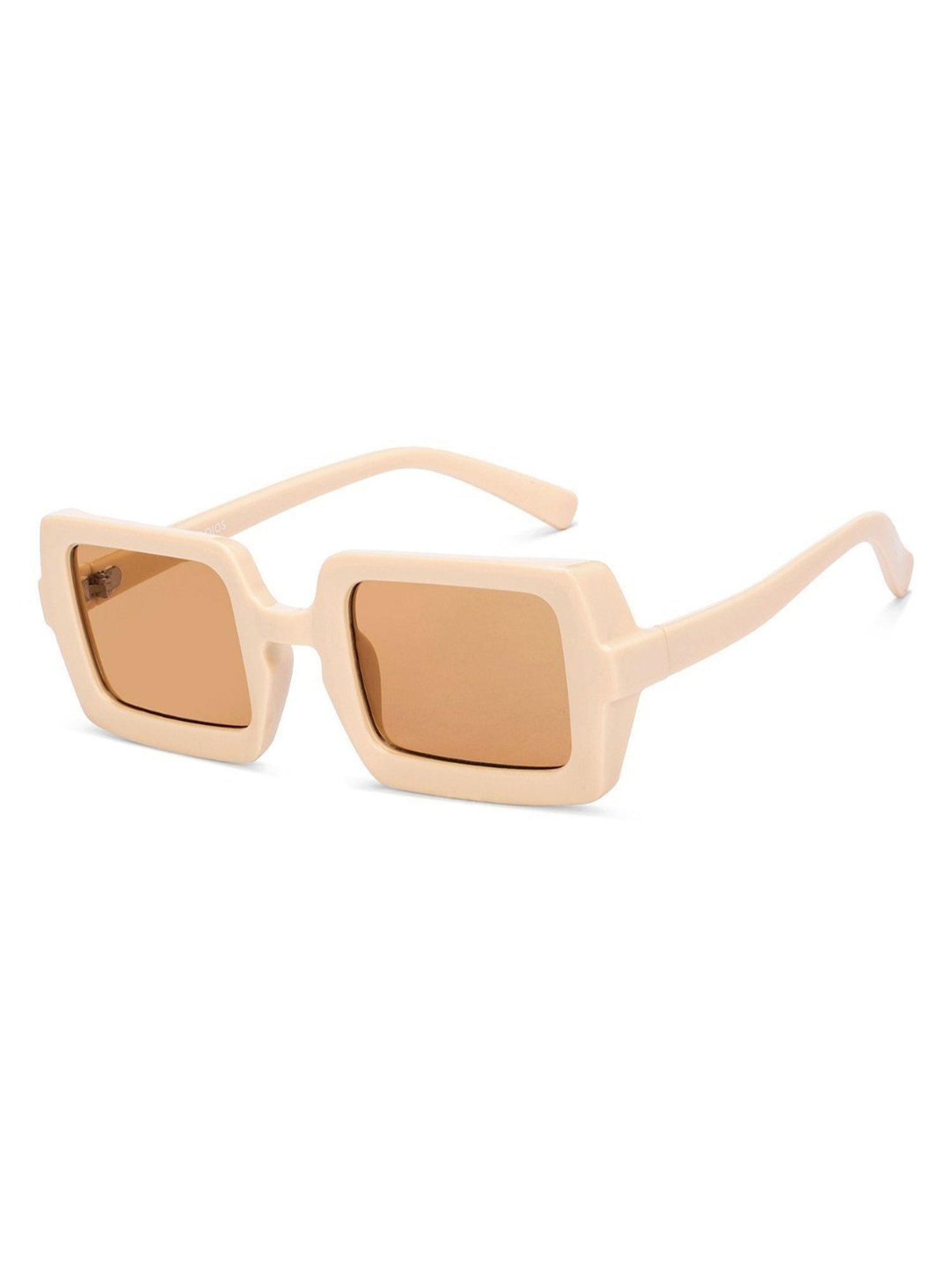 OJOS Brown Square Polarised and UV Protected Lens Unisex Sunglasses
