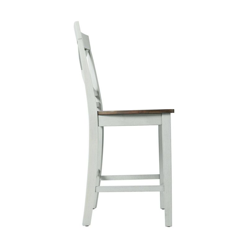 5pc Bedford Counter Height Dining Set and 4 Chairs Brown/Cream - Picket House Furnishings