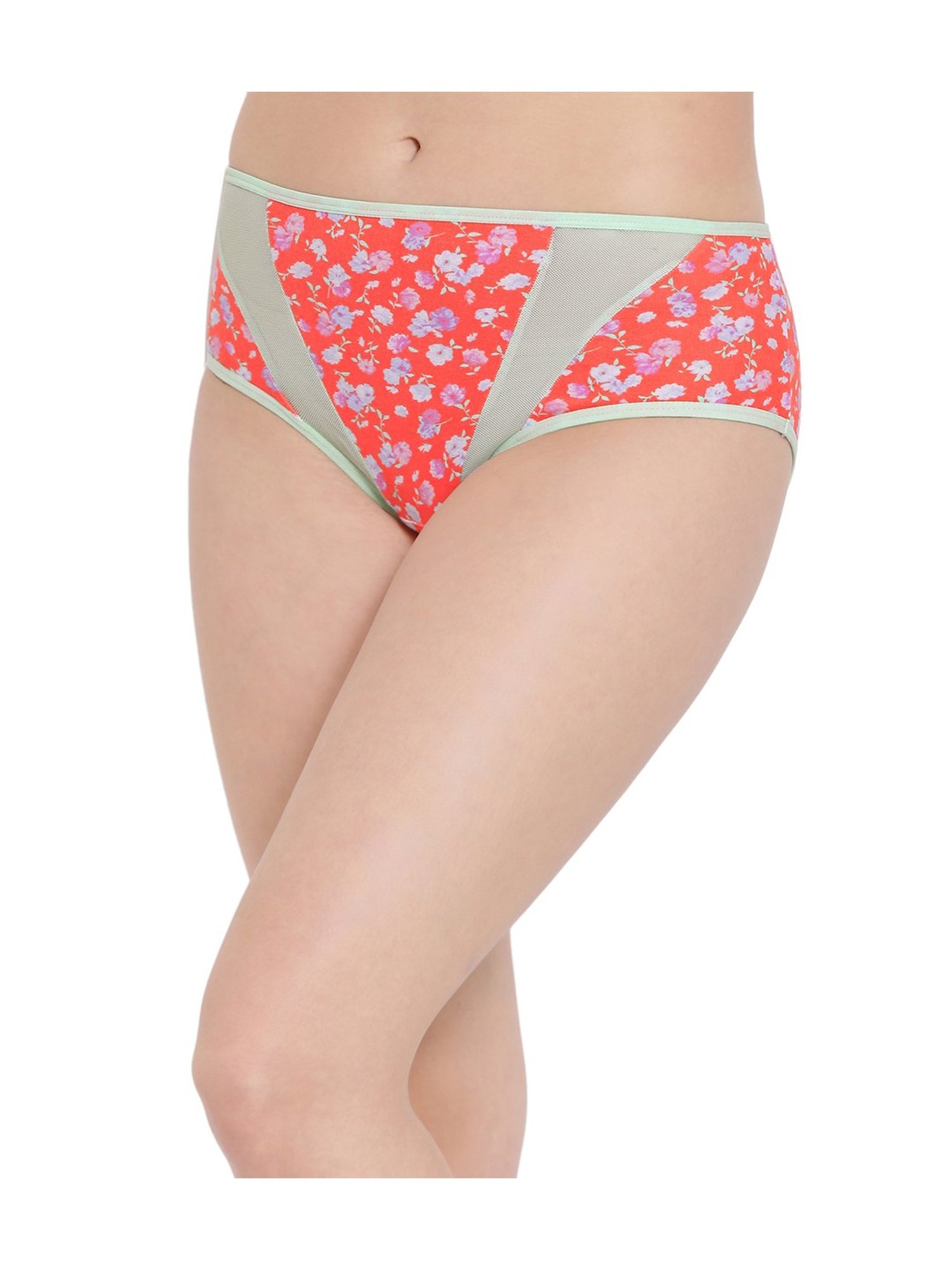 Clovia Orange Printed Hipster Panty
