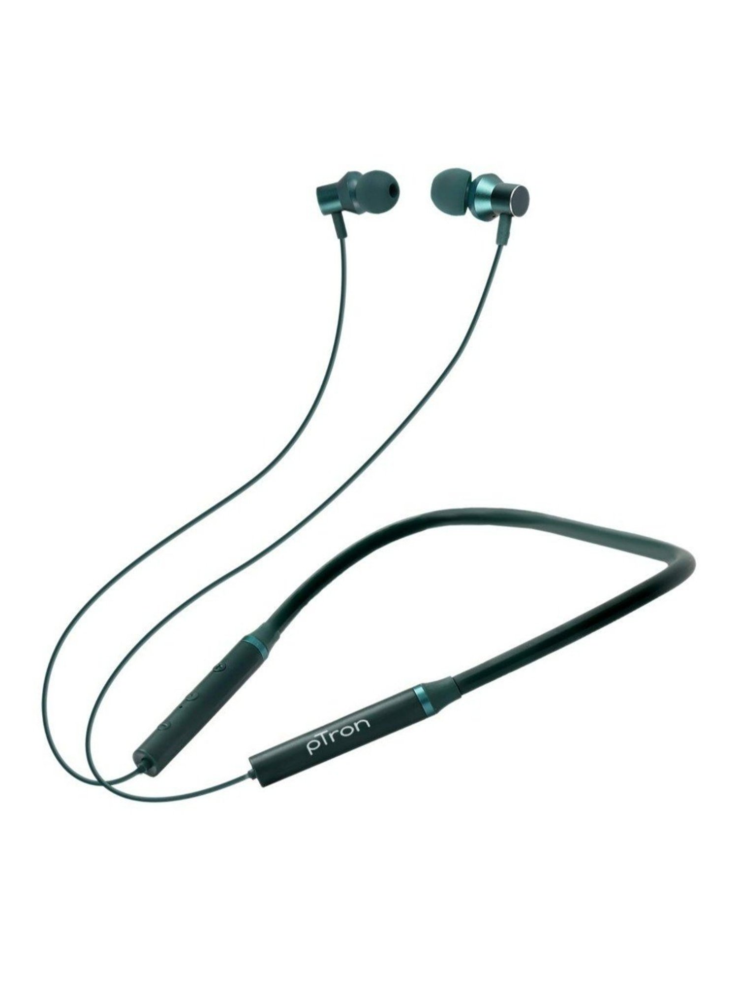 PTron Tangentbeat in-Ear Bluetooth 5.0 Wireless Neckband with Mic (Dark Green)
