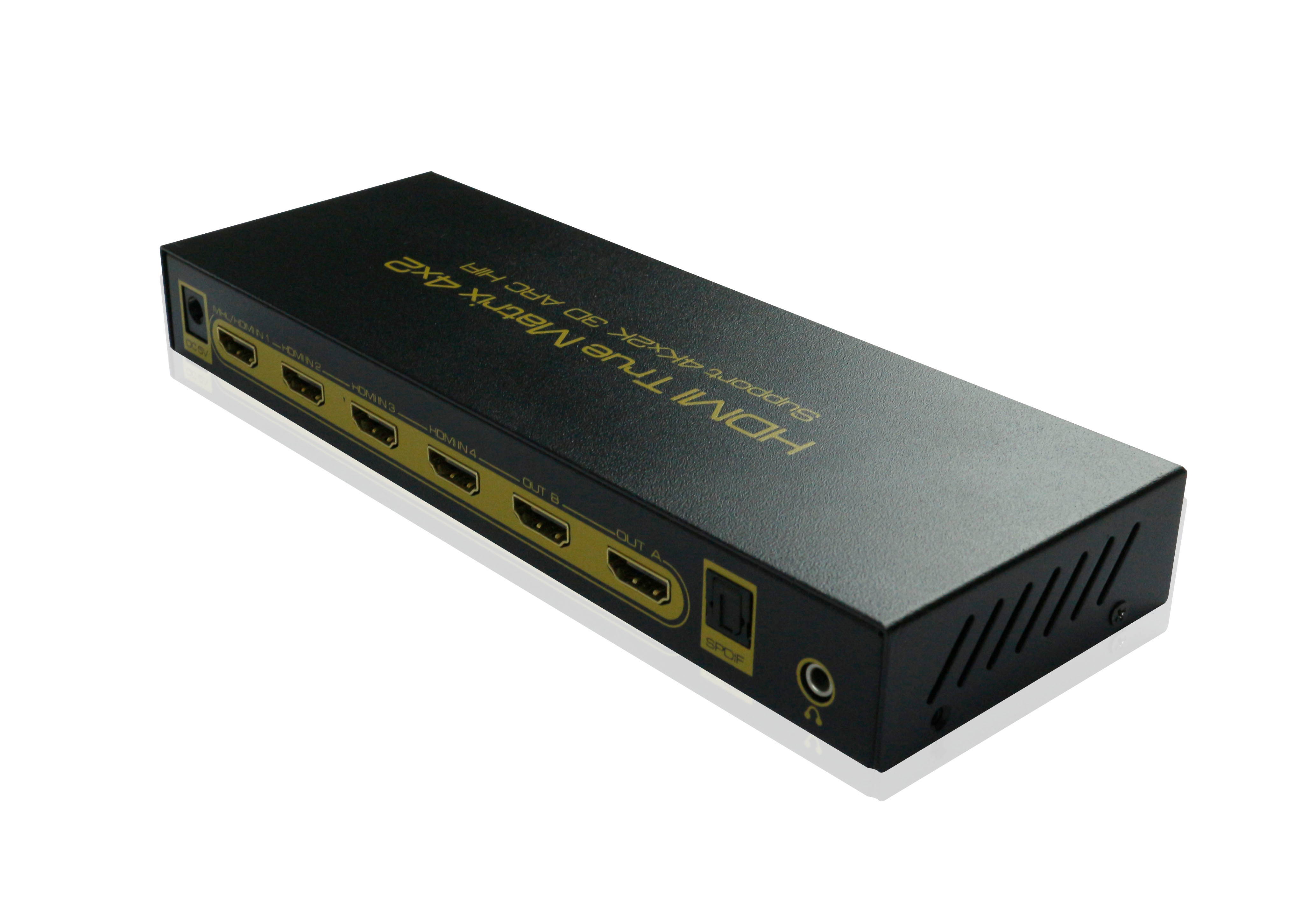 HIFI 4x2 HDMI Matrix Support Full HD 1080P/Full 3D/4K*2K resolution/Blue-Ray/MHL/HDMI