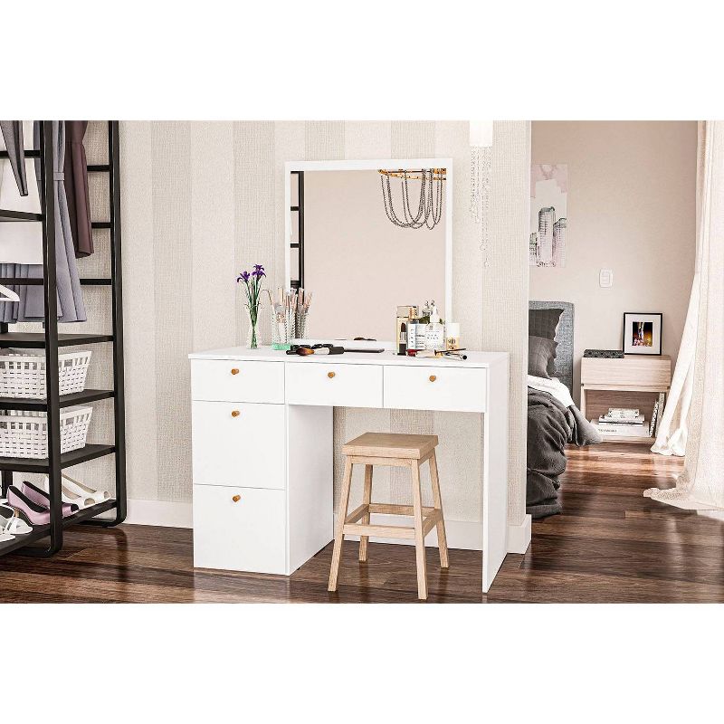 Dallas Vanity with Mirror White - Chique