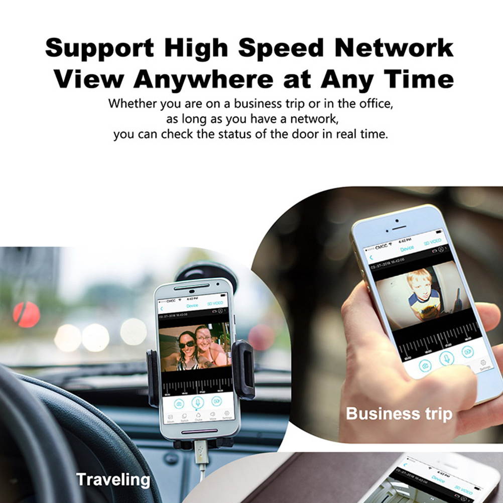 HOMEMAXS Security Video Doorbell, 1080P HD Video, WiFi Wireless Camera, 2 Way Audio with Night Vision, Motion Activated Alerts, Smart Door Intercom Security Camera Bell -Black