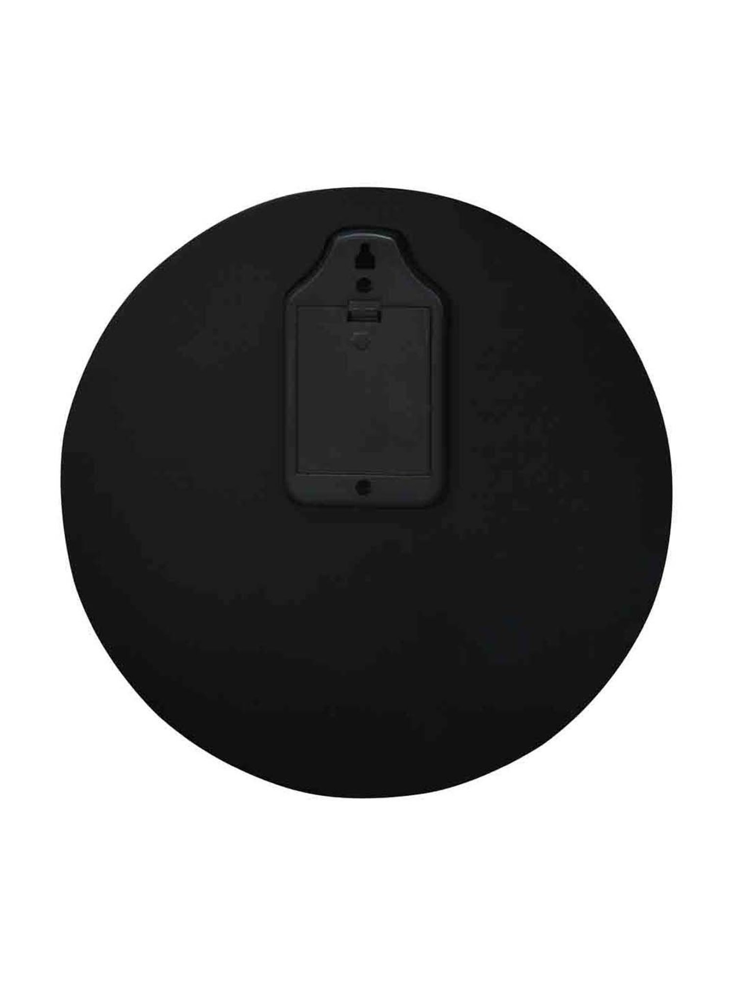 @home Brown Leather Round Analog Wall Clock