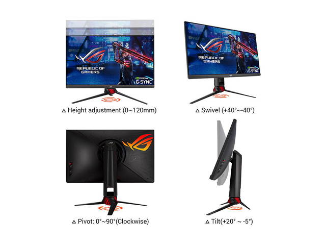 ASUS ROG Strix XG279Q 27" WQHD 2560 x 1440 (2K) 1ms (GTG) 170Hz (Overclocking) 2 x HDMI, DisplayPort G-Sync Compatible Built-in Speakers DisplayHDR 400 Frameless Design LED Backlit IPS Gaming Monitor