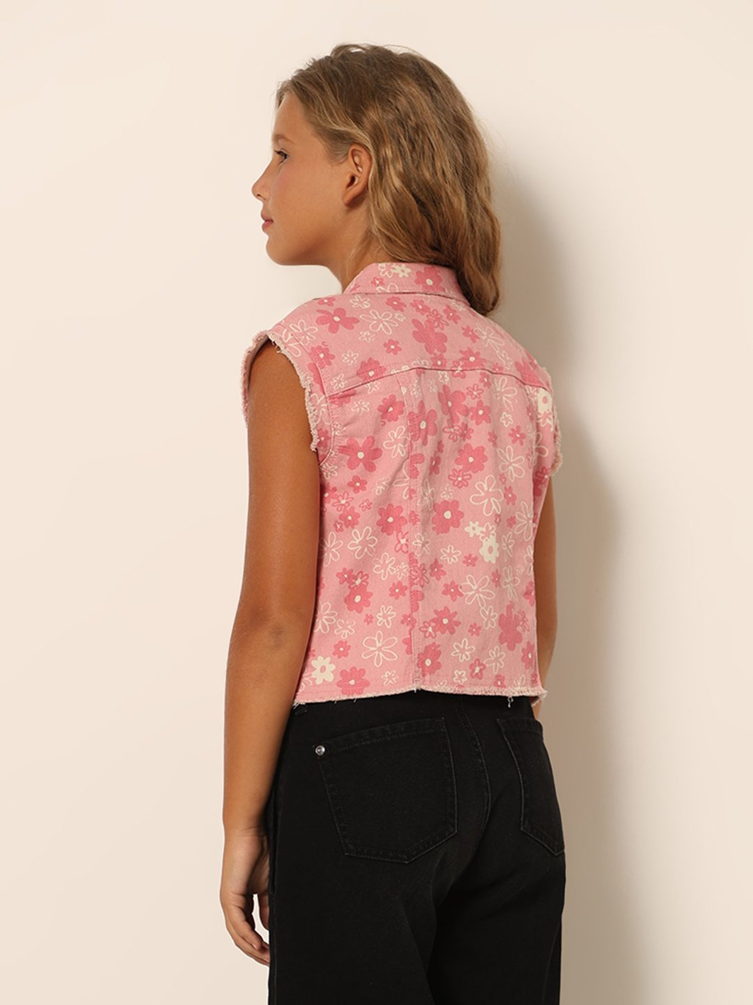 VERO MODA GIRL Pink Floral Print Shirt