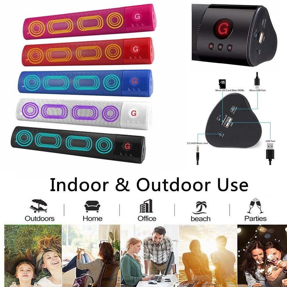 Wireless bluetooth speaker tv soundbar 3D Stereo Surround Subwoofer Audio Speaker FM Aux HIFI Radio home theate Portable Speaker-Black