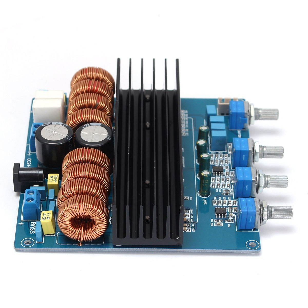 TDA7498 + TL072 Class D 2.1 Digital Power Amplifier Board 200W +2X100W DC24V~32V - Blue