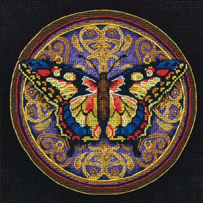 Dimensions Gold Petite Counted Cross Stitch Kit 6"X6"-Ornate Butterfly (18 Count)