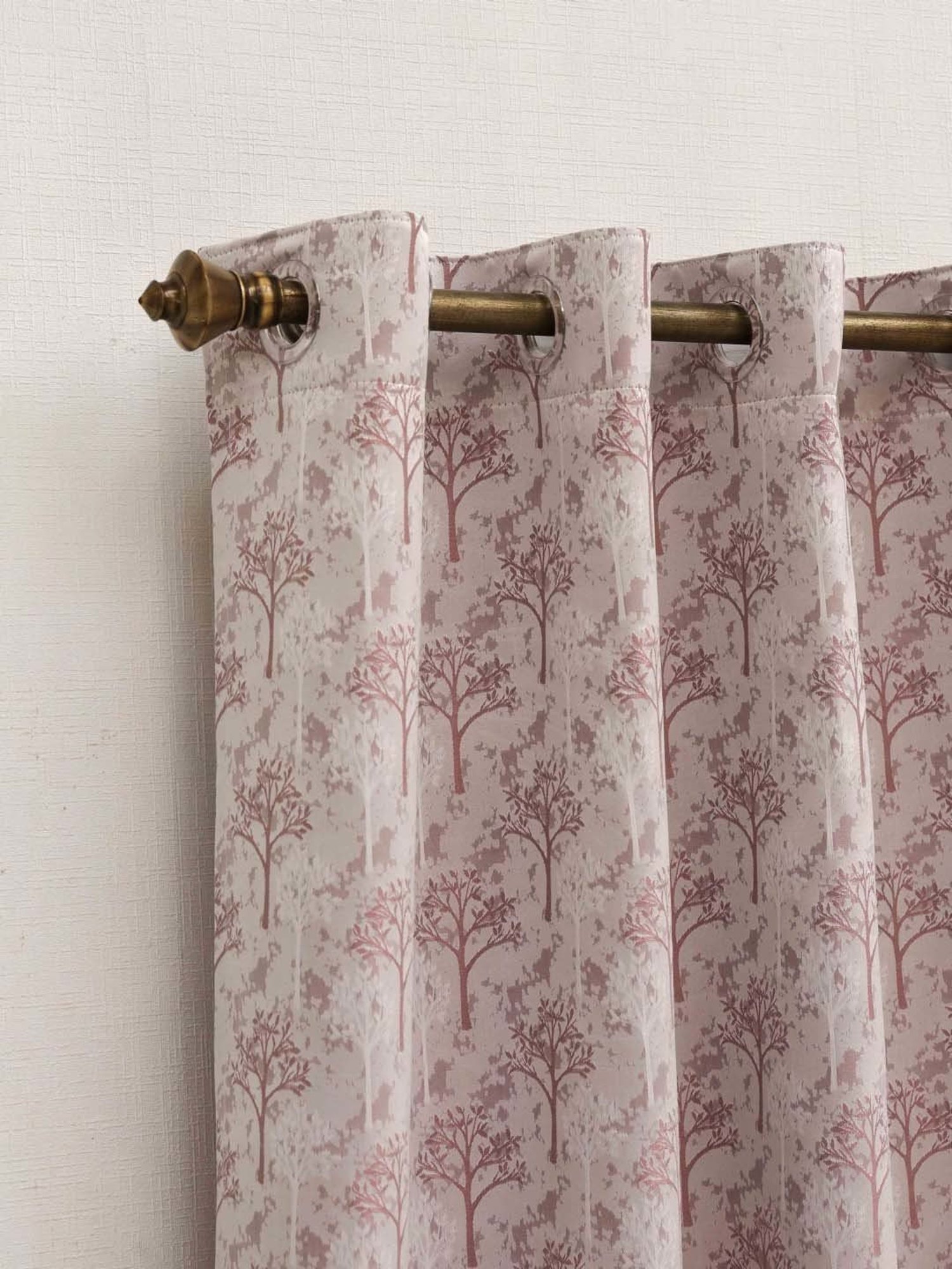 Ariana Eden Coral Polyester 5ft Window Eyelet Curtain