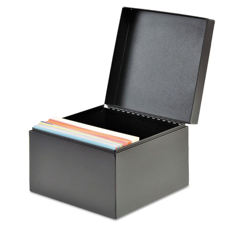 SteelMaster Index Card File Holds 400 4 x 6 cards, 6 3/4 x 4 1/5 x 5 263644BLA