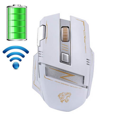 2.4G Wireless Rechargeable 2400DPI 6 Buttons Optical Usb Ergonomic Gaming Mouse