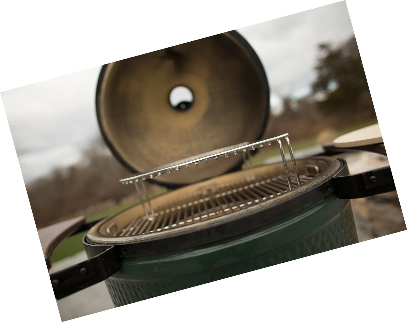 Aura Outdoor Products AOP-GX Stack Rack Grill Extender for Big Green Egg, Kam...