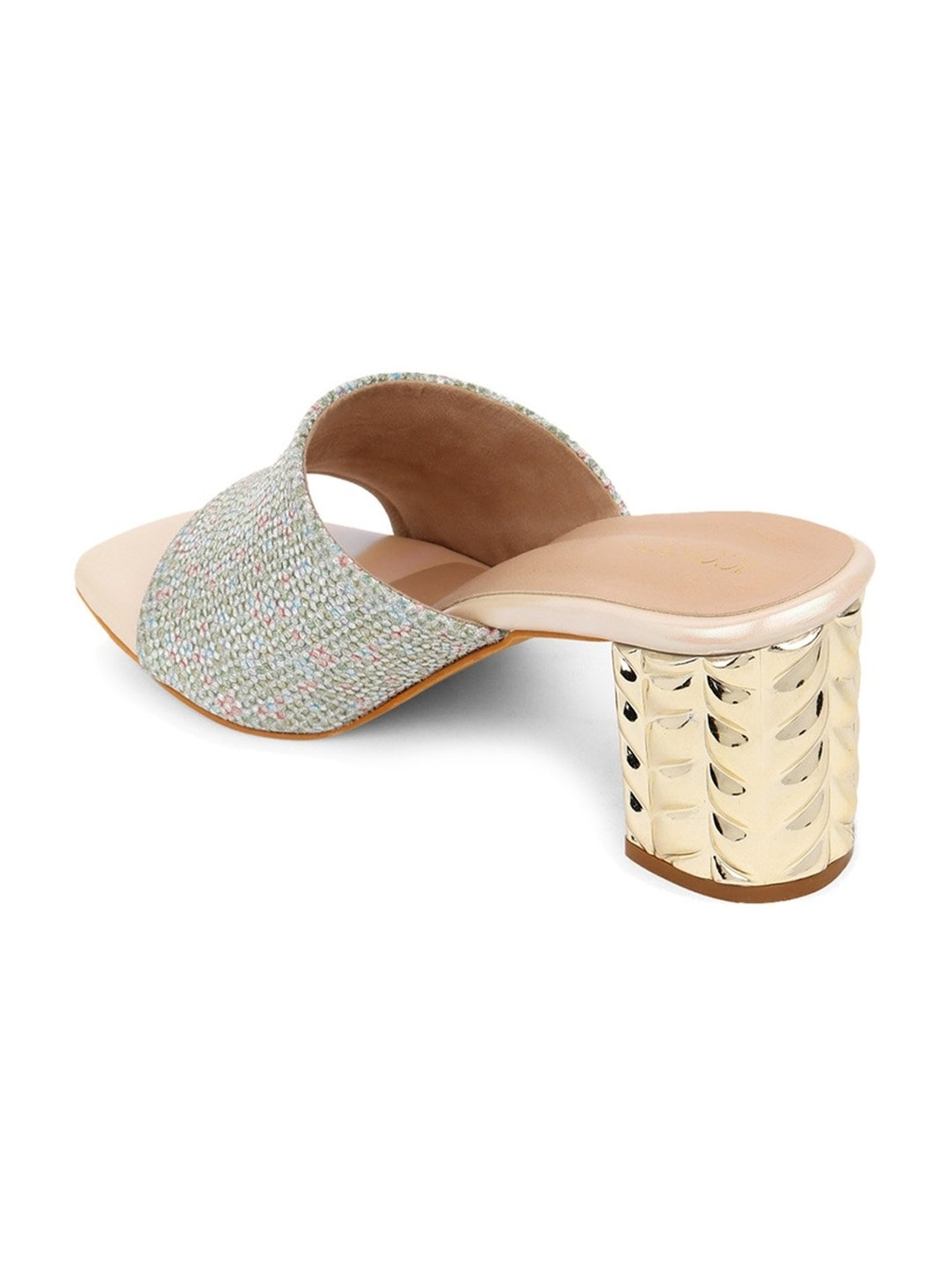 Iconics Women's Gold Casual Sandals