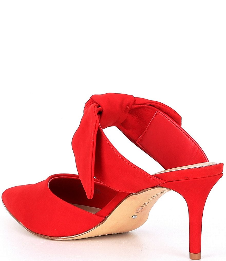 Gianni Bini Raynee Suede Bow Detail Slip-On Dress Mules