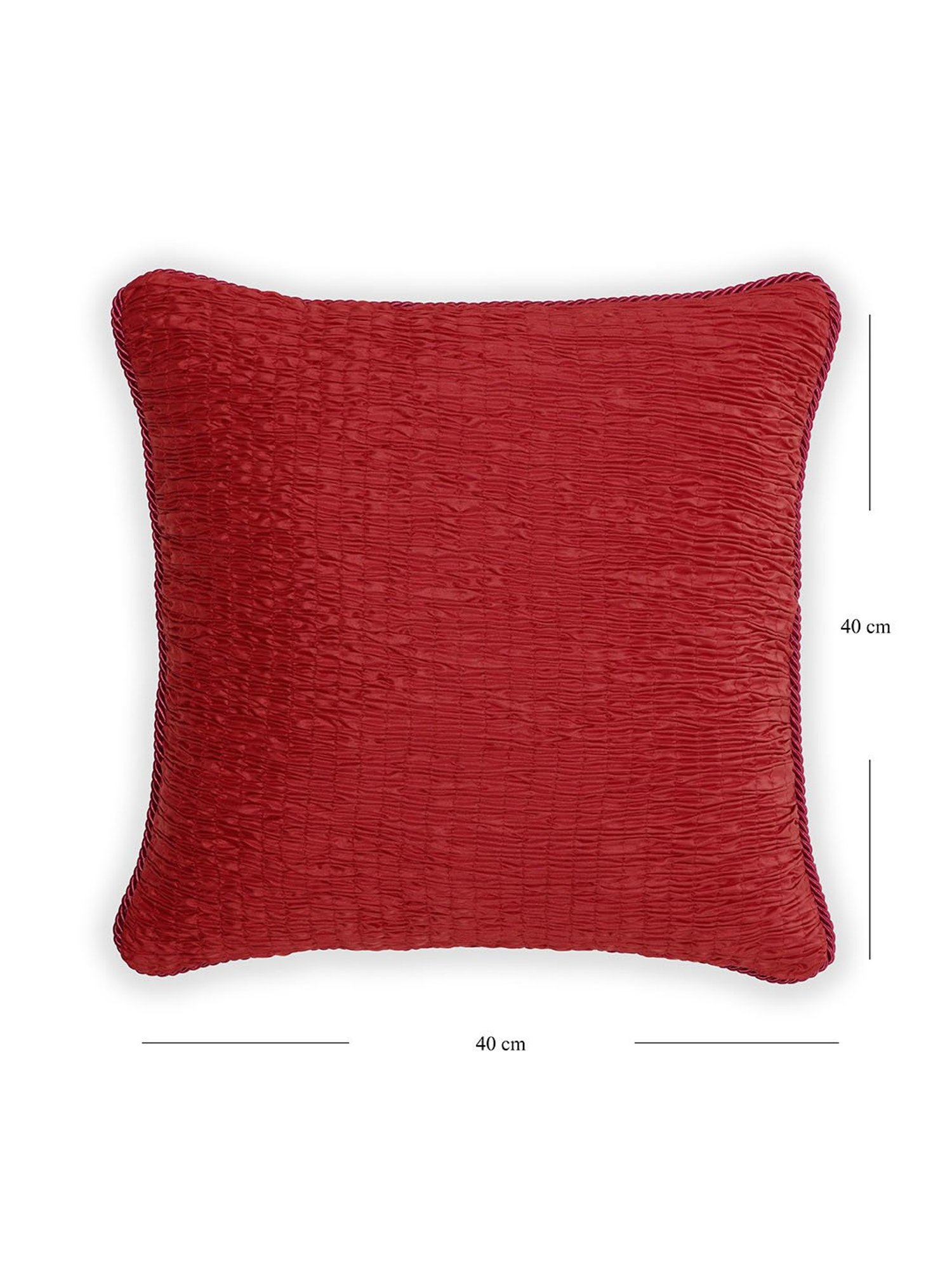Pure Home and Living Red Poly Dupion Textured Cushion Cover