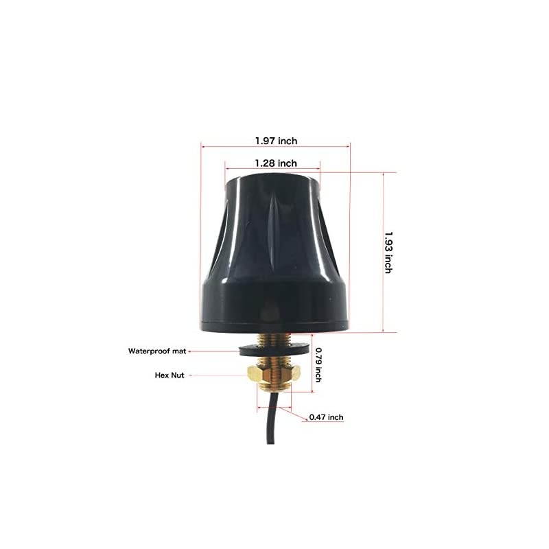 Mushroom 2G 3G 4G LTE Antenna Waterproof IP67 Antenna Omni-Directional Screw-Mount LTE Antenna SMA Male RG174 9.8ft
