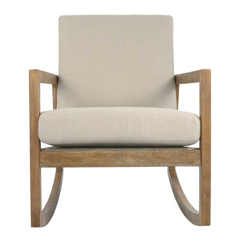 Wooden Rocking Chair Brown - Benzara