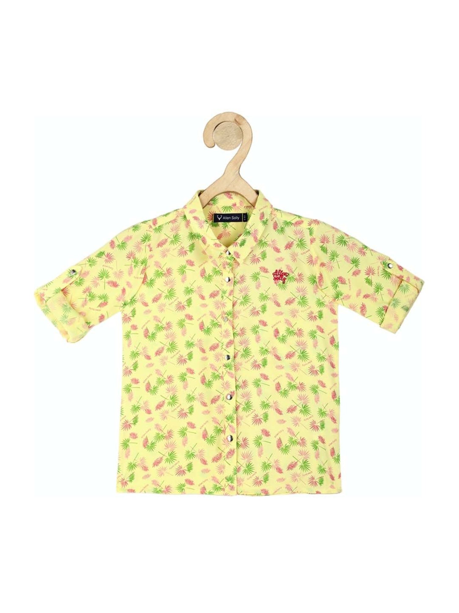 Allen Solly Kids Yellow Printed Shirt