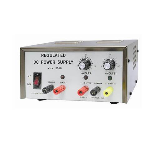 DC Power Supply Triple Output (One Fixed, Two Continuous) Kit with 30V AC Output (Assembly Required)