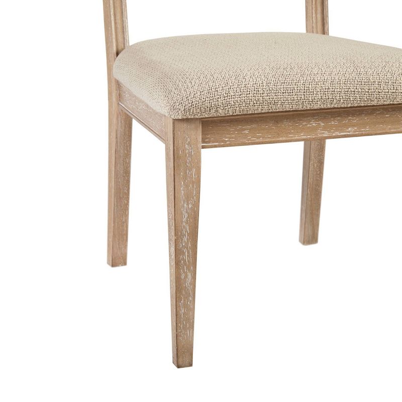 Agi Mid-Century Dining Chair in Walnut Wood and Beige Fabric - Armen Living