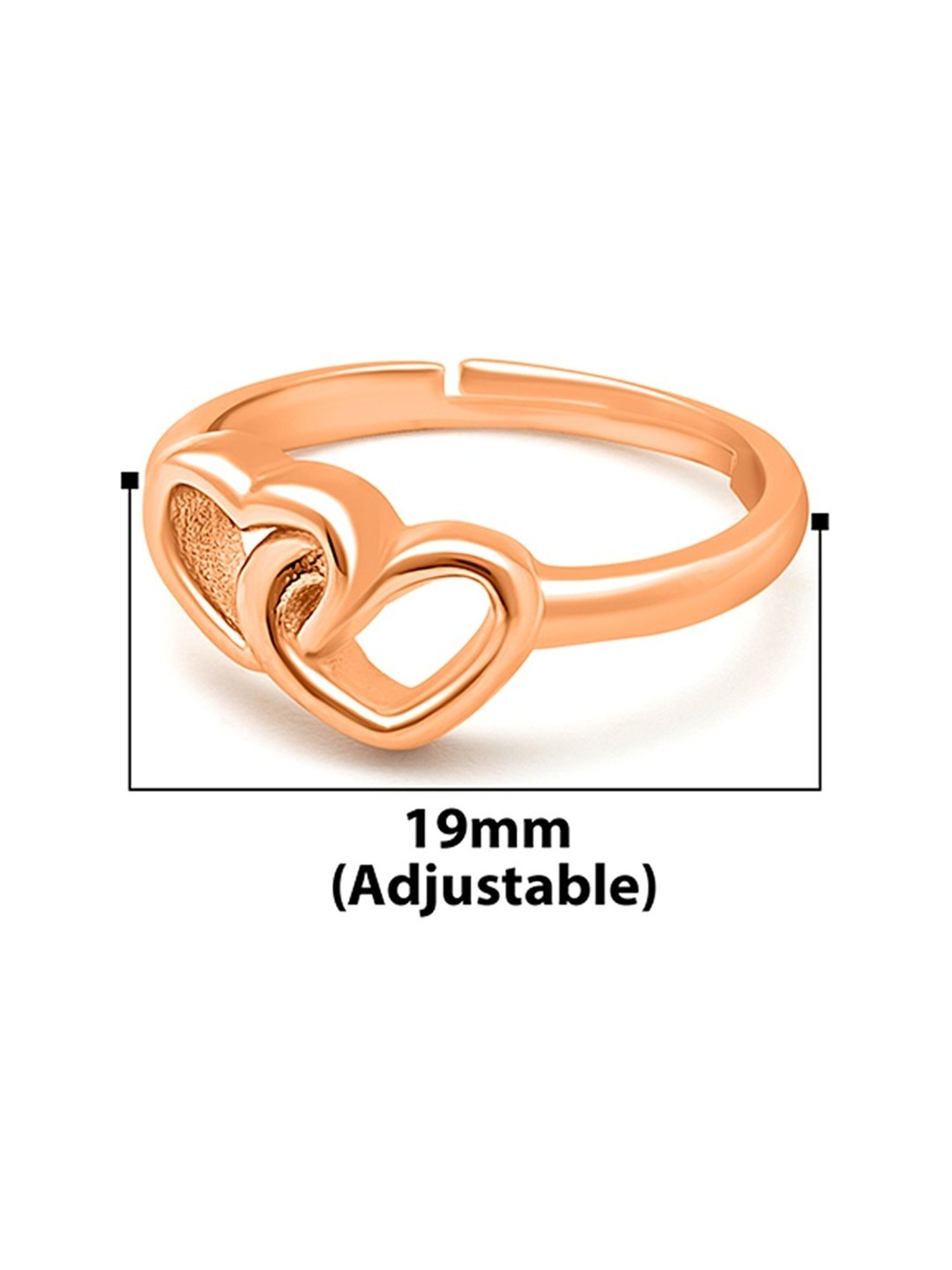 Silberry 925 Siver Rose Gold Sweet Connection Ring
