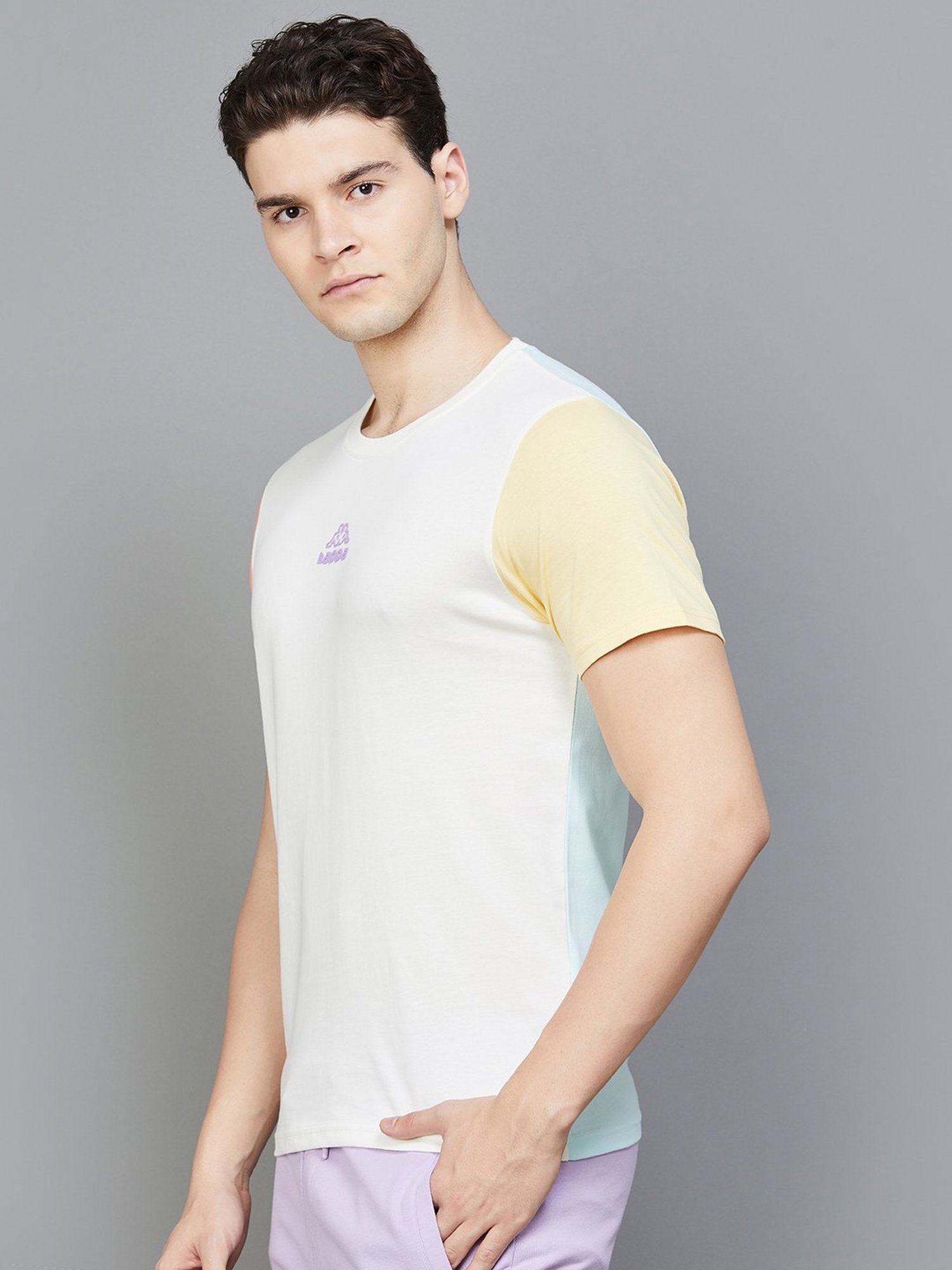 KAPPA Off White Regular Fit Crew T-Shirt