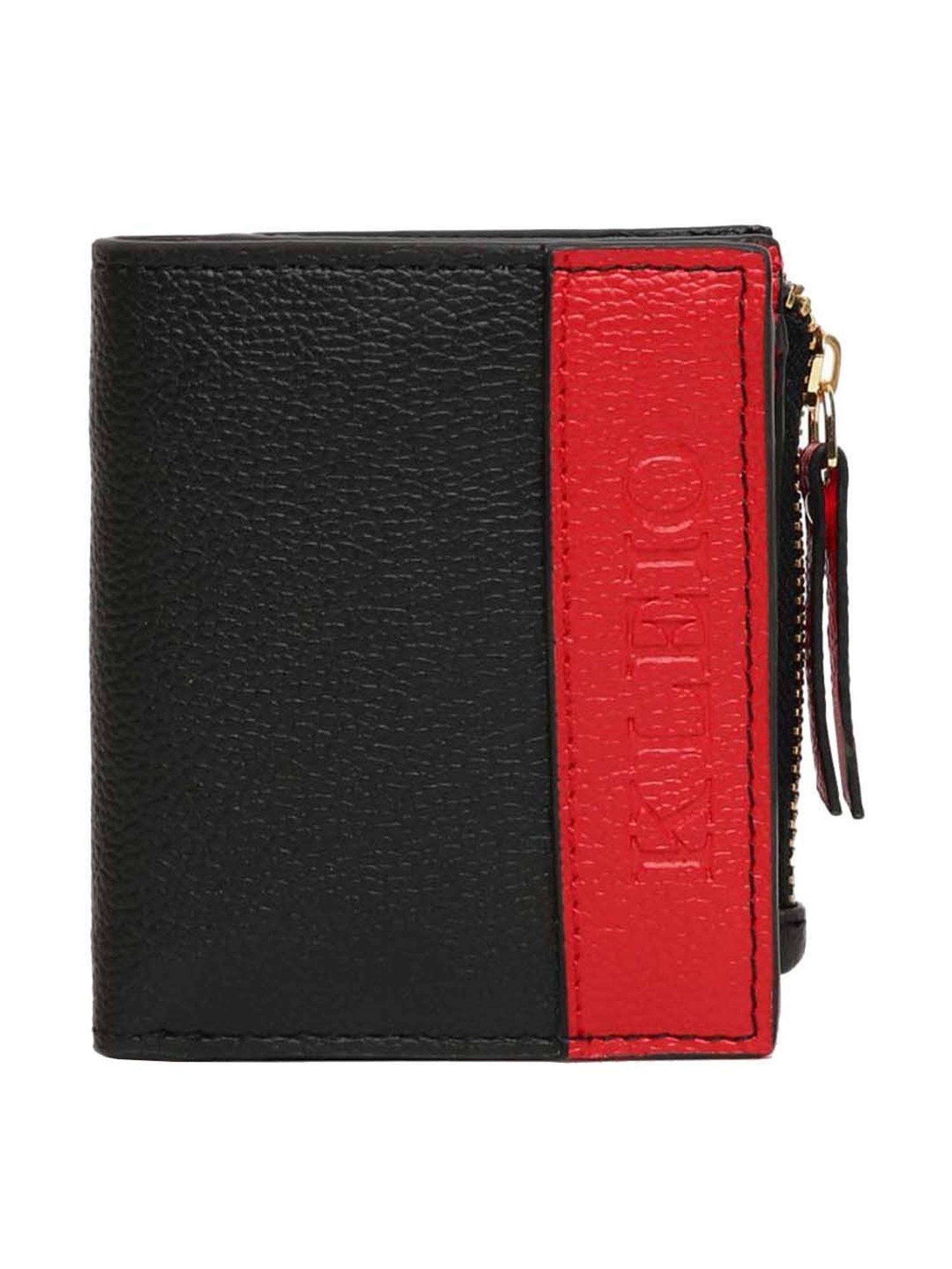 KLEIO Black Solid Bi-Fold Wallet for Women