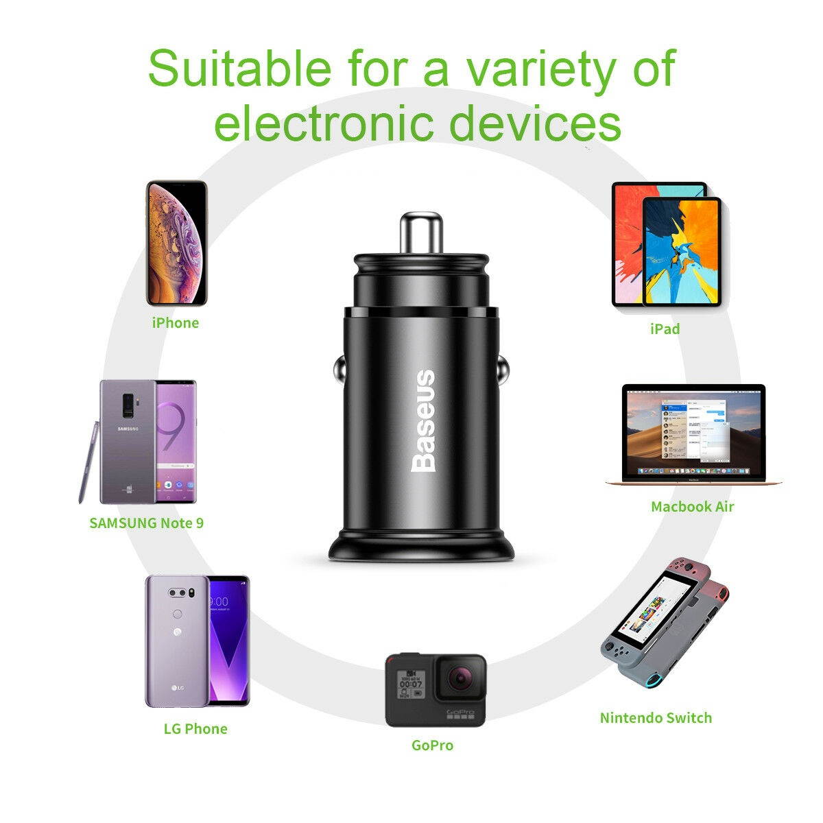 30W Fast Charging Car Charger USB Type-C PD Quick Charger QC 4.0 + USB-A QC 3.0