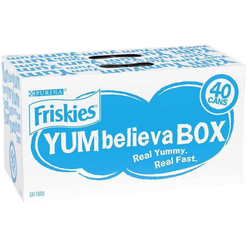 Friskies Yum Believa-Box Yum-azing Extra Gravy Chunky Poultry & Seafood Wet Cat Food Variety Pack - 5.5oz/40ct