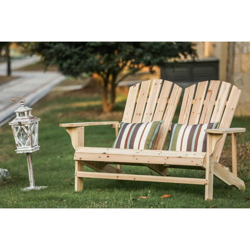 Wood Adirondack Love Seat - Patio Festival
