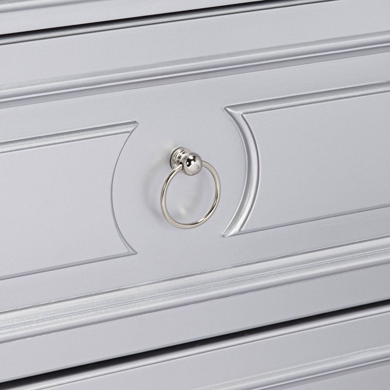 55 Downing Street Aurora 26" Wide 2-Drawer Mirrored and Silver Side Table