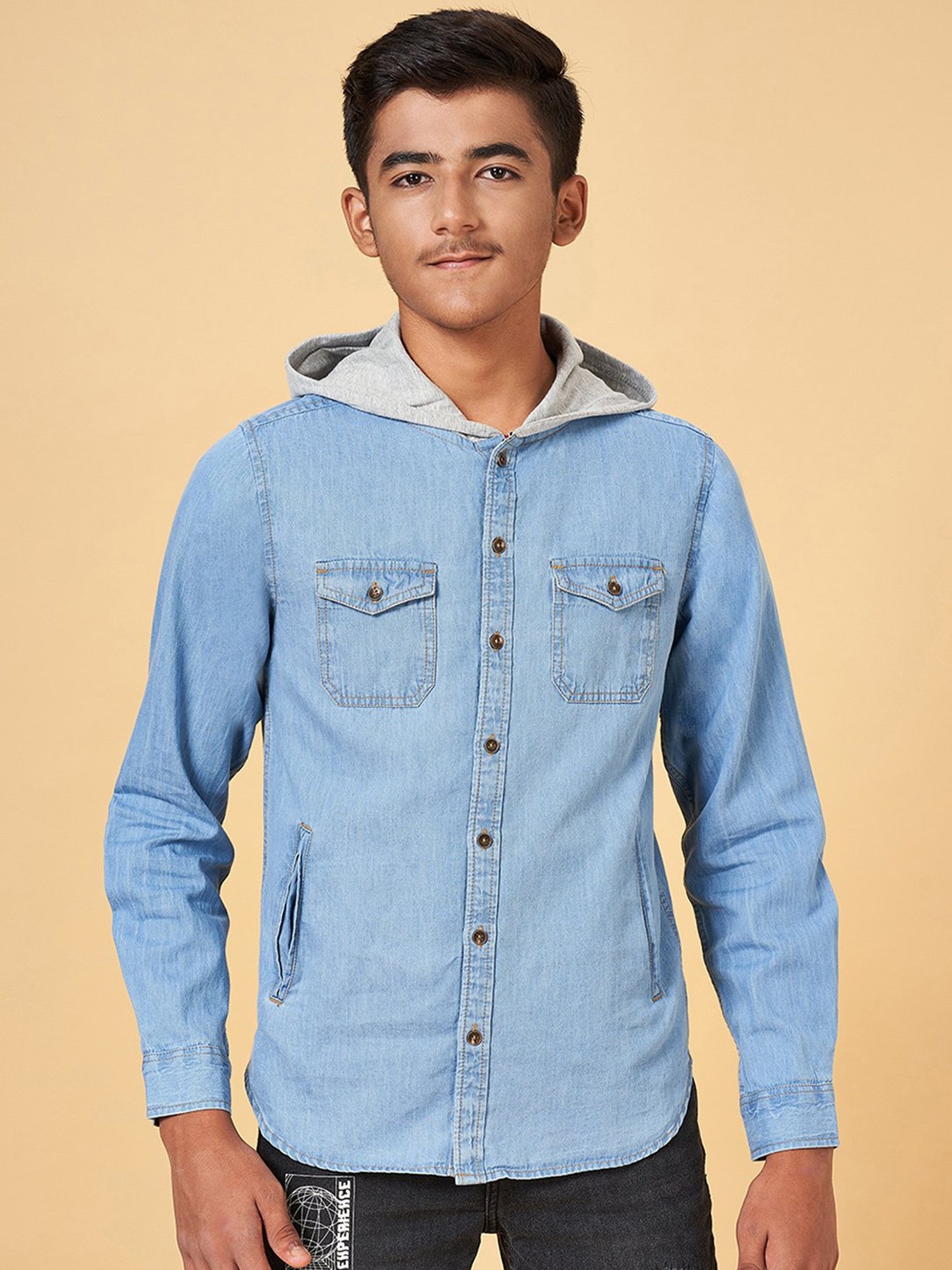 Coolsters by Pantaloons Kids Light Blue Solid Full Sleeves Shirt