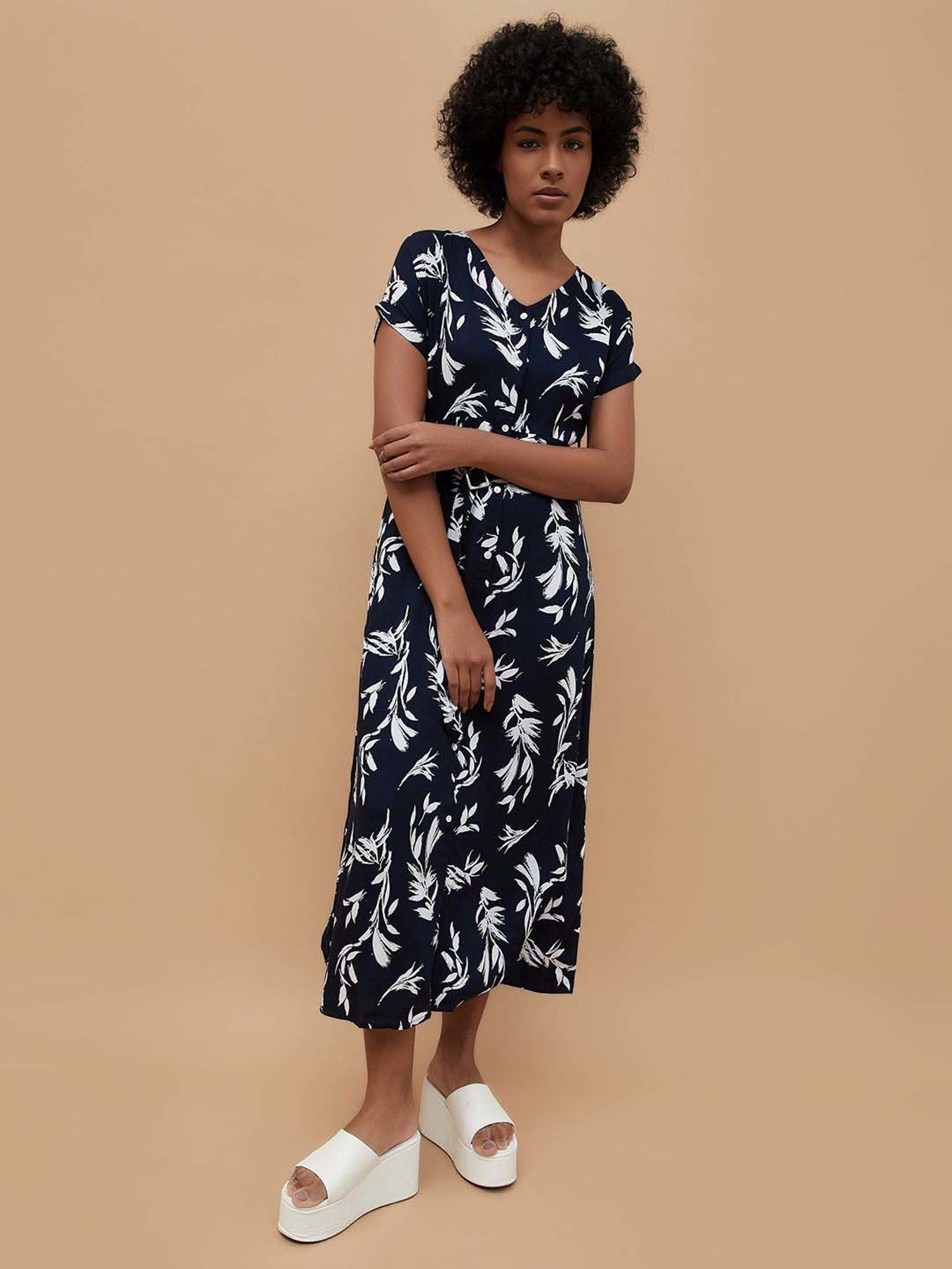 Fame Forever by Lifestyle Blue Printed A-Line Dress