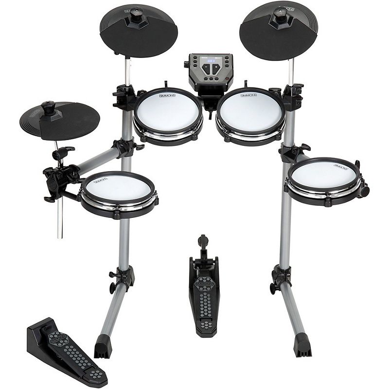 LyxJam 8-Piece Electronic Drum Kit, Professional Drum Set with Real Mesh Fabric, 448 Preloaded Sounds, 70 Songs, 15-Song Recording Capacity, Choke,Rim,Edge Capability & Kick Pad, Drum Sticks Included