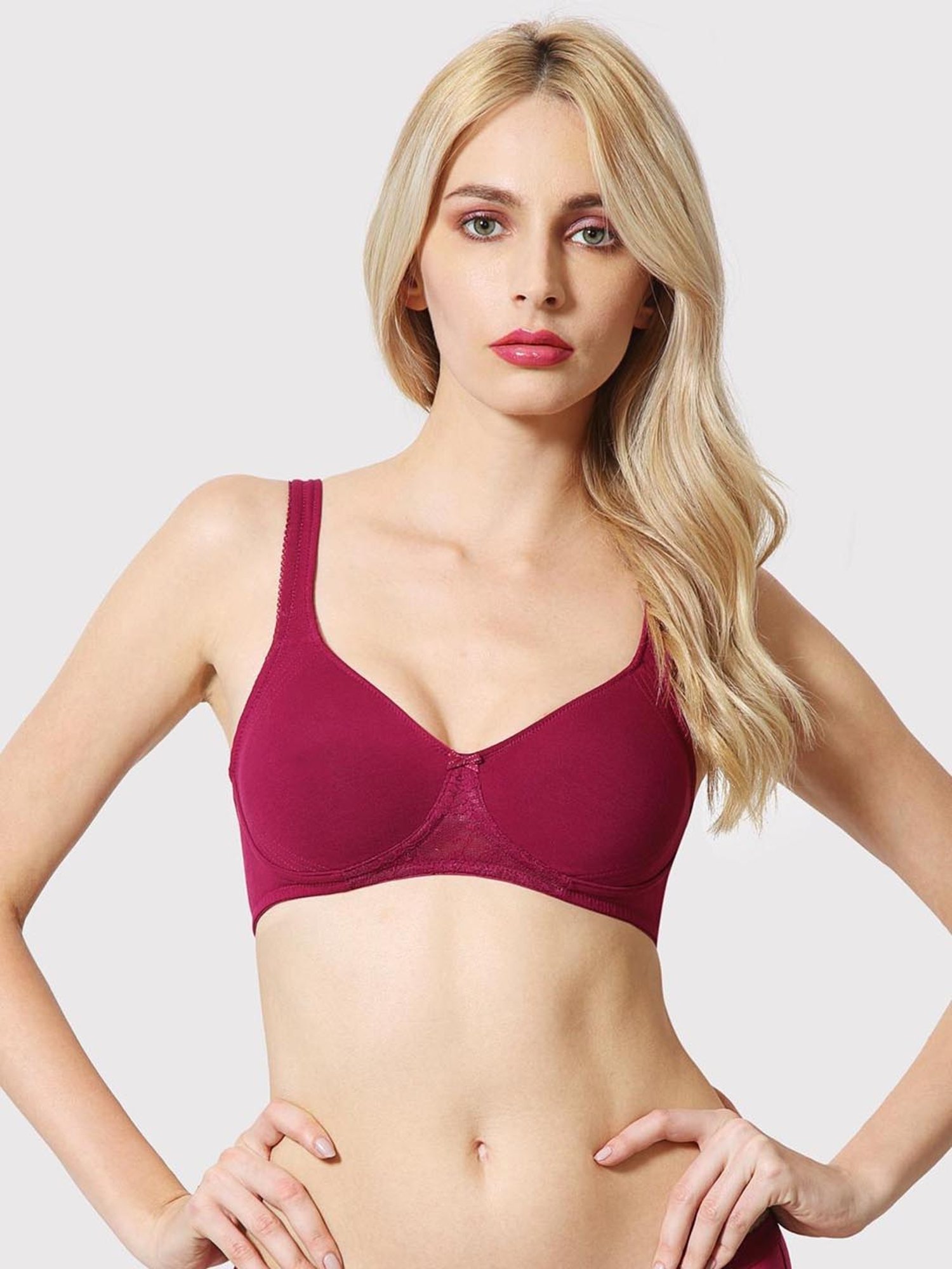 Tweens Peach & Green Non Padded Bra (Pack Of 2)