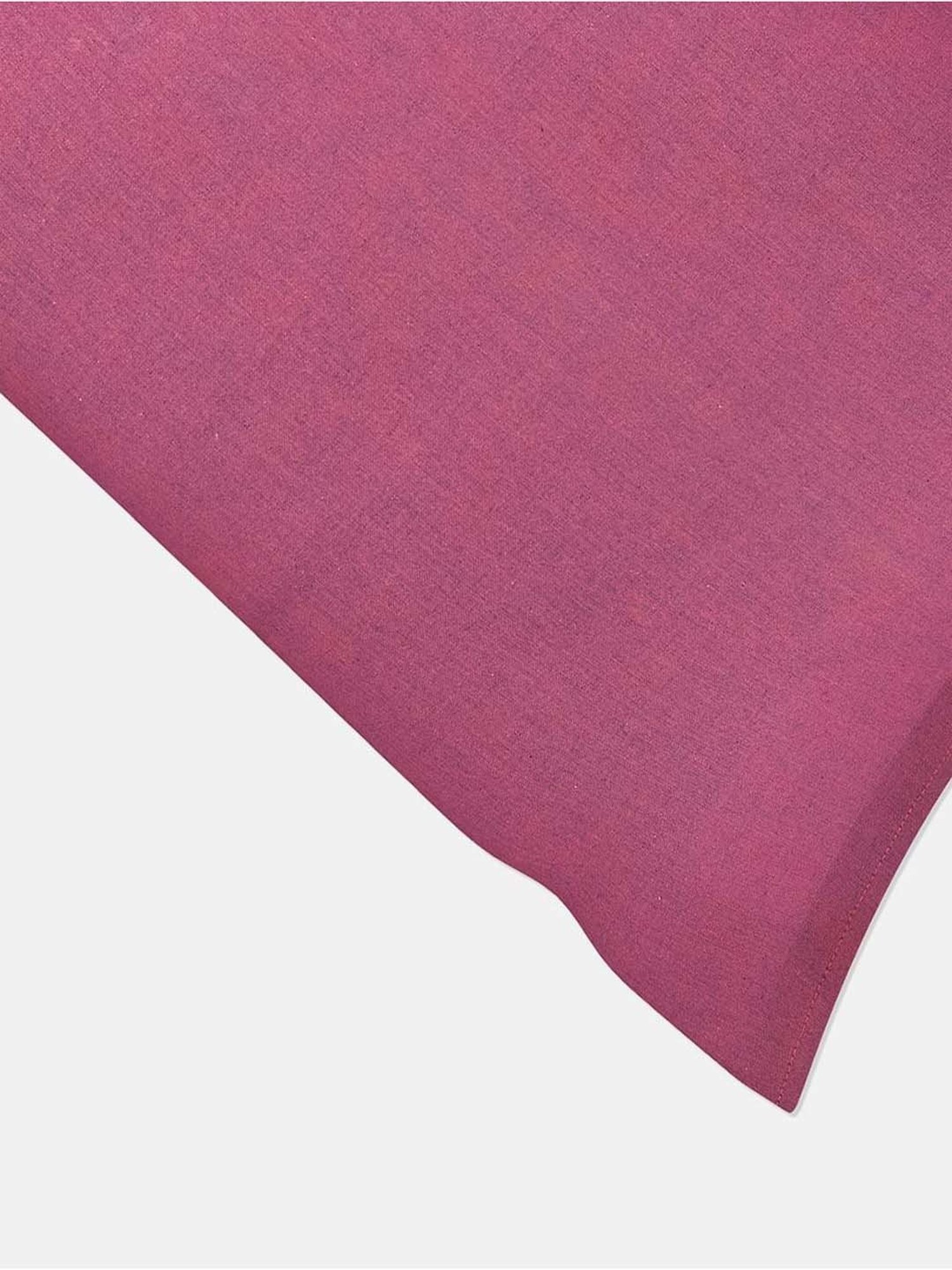 Fabindia Purple Cotton 92 TC Single Bed Sheet With Pillow Cover